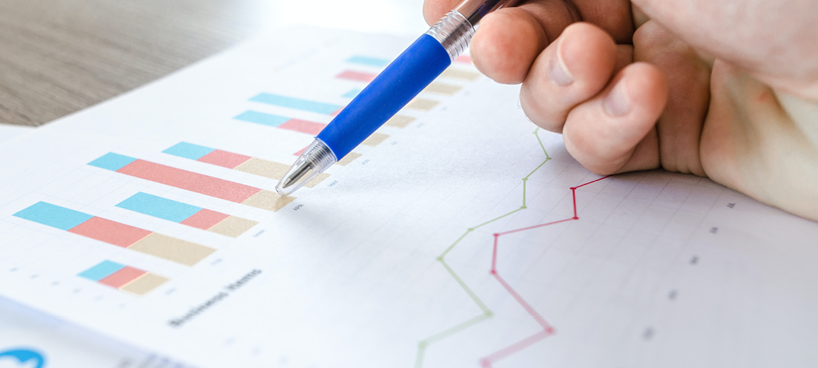 Photo of graphs and charts on paper